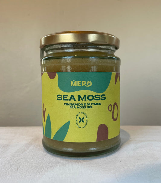 Cinnamon & Nutmeg - Premium Sea Moss| Wildcrafted Golden Sea Moss Gel | 300 ml